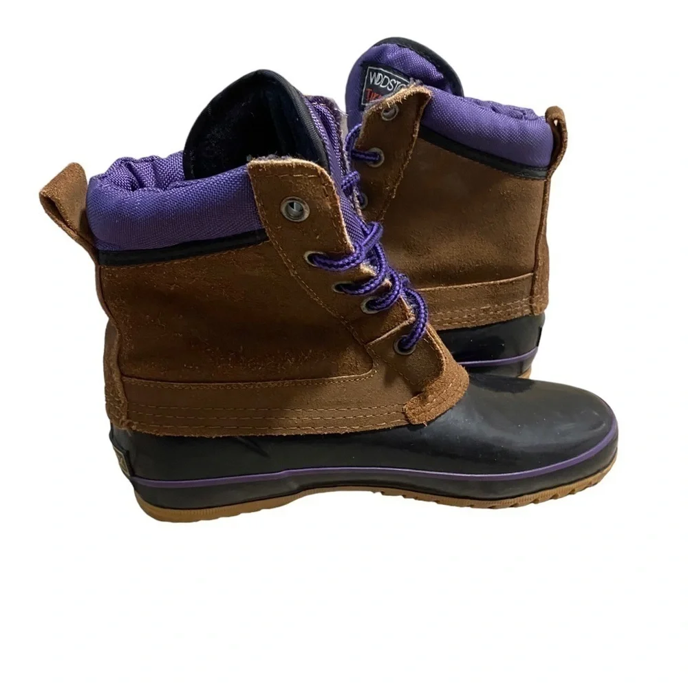 Woodstock Vintage Purple Blue Duck Boots Womens Size 7 M Thermolite 91885-5